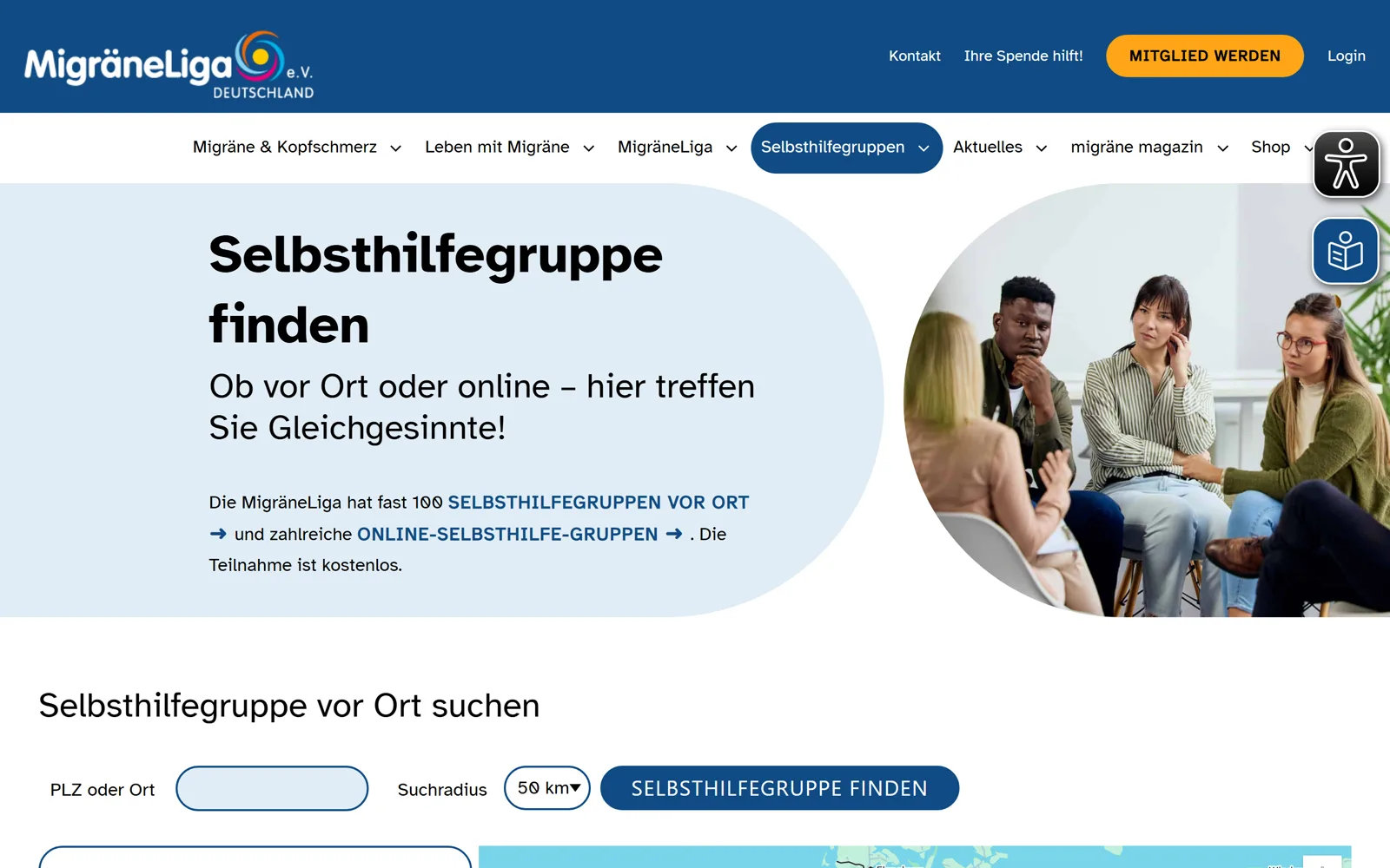 Wie man schnell eine Selbsthilfegruppe in der Nähe findet